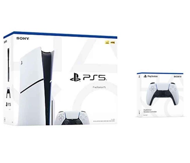 SONY PLAYSTATION 5 SLIM DESIGN DISC VERSION - TWO DUALSENSE